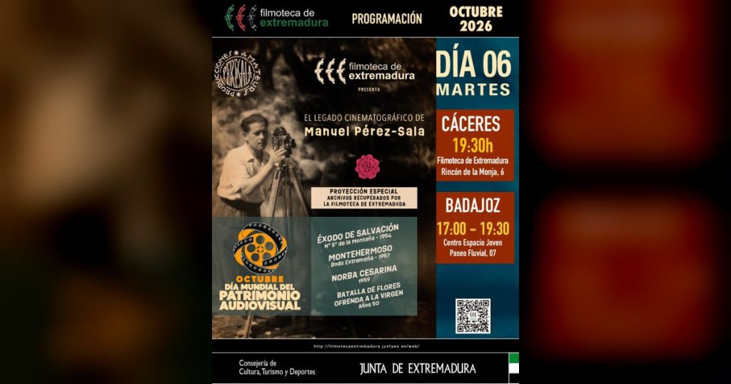 El patrimonio cinematográfico recuperado de Manuel Pérez-Sala, protagonista esta semana en Extremadura y en la Filmoteca Española