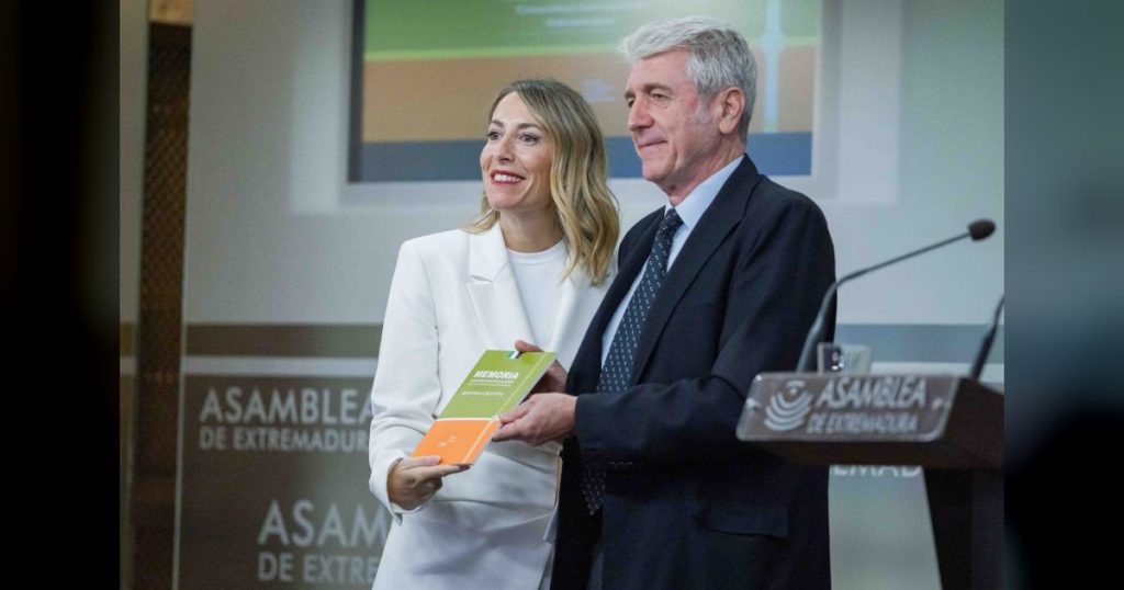 La presidenta de la Junta destaca el crecimiento económico de Extremadura y reivindica una financiación autonómica justa