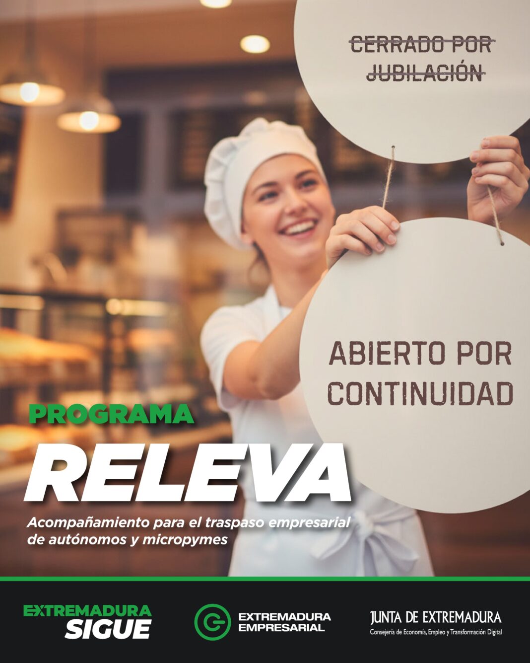La Junta de Extremadura organiza tres jornadas en marzo para impulsar el relevo empresarial con el programa Releva