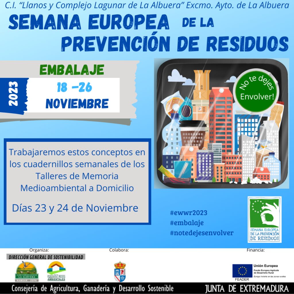 Sostenibilidad organiza actividades de sensibilización en diferentes localidades con motivo de la Semana Europea de la Prevención de Residuos de Envases