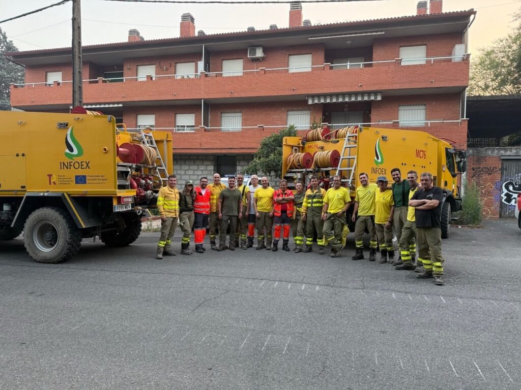 Los medios del Plan Infoex desplegados en Ávila regresan a Extremadura