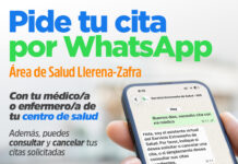 El SES amplía al Área de Salud de Llerena-Zafra el servicio de cita previa en Atención Primaria a través de WhatsApp